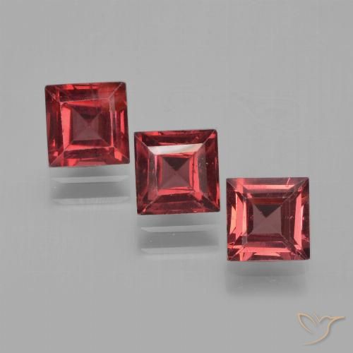 2.70ctw Natürlicher Mittelrot Pyrop-Granat, Quadrat, VS