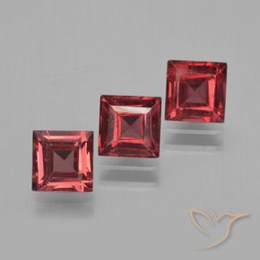 2.70 ct natürliche Mittelrot Pyrop-Granat-Edelsteine, Quadrat, VS