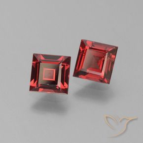 1.49 ct natürliche dunkelrot Pyrop-Granat-Edelsteine, Quadrat, VS