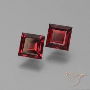 1.46 ct natürliche tiefrot Pyrop-Granat-Edelsteine, Quadrat, VS