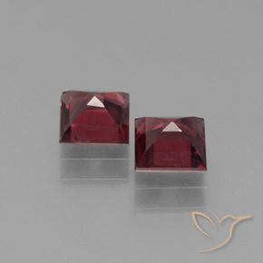 1.53 ct natürliche dunkelrot Pyrop-Granat-Edelsteine, Quadrat, VS