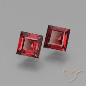 1.52 ct natürliche dunkelrot Pyrop-Granat-Edelsteine, Quadrat, VS