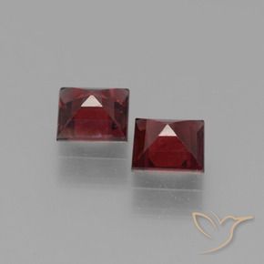 1.52 ct natürliche dunkelrot Pyrop-Granat-Edelsteine, Quadrat, VS