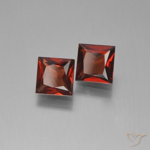 1.41 ct natürliche dunkelrot Pyrop-Granat-Edelsteine, Quadrat, VS