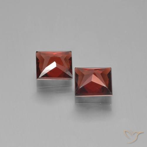 1.41 ct natürliche dunkelrot Pyrop-Granat-Edelsteine, Quadrat, VS