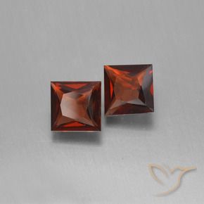 1.29 ct natürliche tiefrot Pyrop-Granat-Edelsteine, Quadrat, VVS-VS