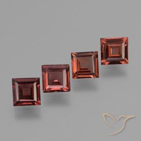 2.46 ct natürliche dunkelrot Pyrop-Granat-Edelsteine, Quadrat, VS