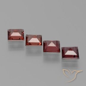 2.46 ct natürliche dunkelrot Pyrop-Granat-Edelsteine, Quadrat, VS