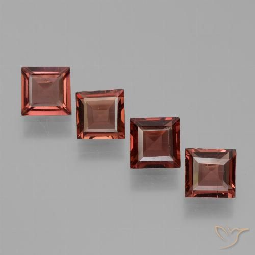 2.84ctw Natürlicher Johannisbeere Rot Pyrop-Granat, Quadrat, VS