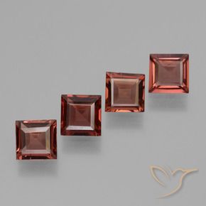 2.84 ct natürliche Johannisbeere Rot Pyrop-Granat-Edelsteine, Quadrat, VS