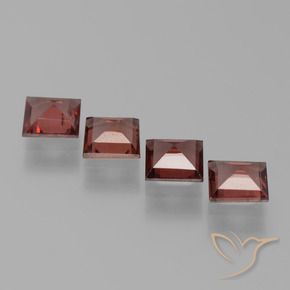 2.84 ct natürliche Johannisbeere Rot Pyrop-Granat-Edelsteine, Quadrat, VS