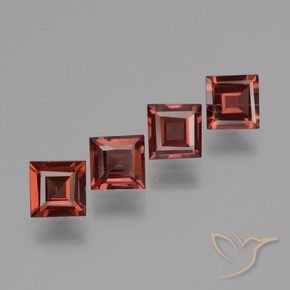 2.48 ct natürliche Johannisbeere Rot Pyrop-Granat-Edelsteine, Quadrat, VS