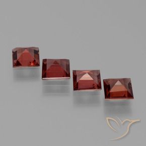 2.48 ct natürliche Johannisbeere Rot Pyrop-Granat-Edelsteine, Quadrat, VS
