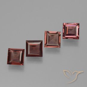 2.27 ct natürliche Mittelrot Pyrop-Granat-Edelsteine, Quadrat, VS