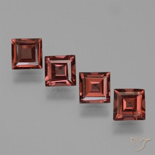 3.26ctw Natürlicher Scharlachrot Pyrop-Granat, Quadrat, VS