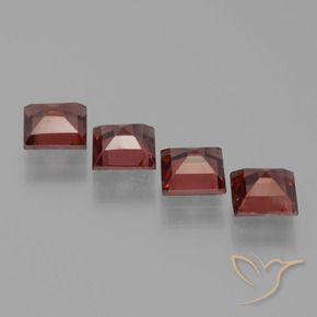 3.26 ct natürliche Scharlachrot Pyrop-Granat-Edelsteine, Quadrat, VS