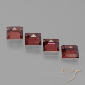 3.28 ct natürliche Mittel-Dunkelrot Pyrop-Granat-Edelsteine, Quadrat, VS