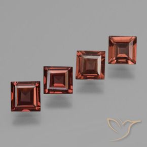 2.86 ct natürliche tiefrot Pyrop-Granat-Edelsteine, Quadrat, VS