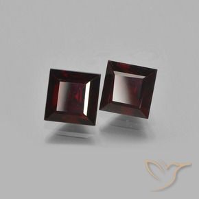 1.93 ct natürliche Schwärzlich Rot Pyrop-Granat-Edelsteine, Quadrat, VS