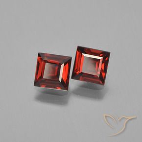 1.47 ct natürliche dunkelrot Pyrop-Granat-Edelsteine, Quadrat, VVS-VS