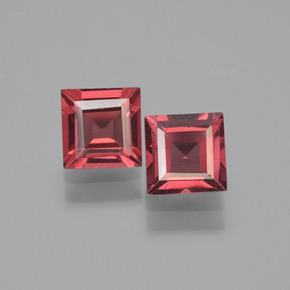 1.61 ct natürliche Scharlachrot Pyrop-Granat-Edelsteine, Quadrat, VVS