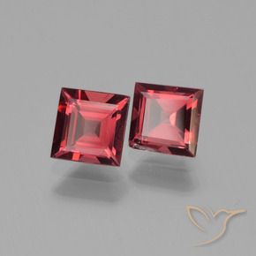1.66 ct natürliche tiefrot Pyrop-Granat-Edelsteine, Quadrat, VS