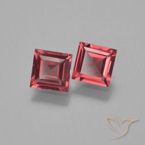 1.33 ct natürliche Scharlachrot Pyrop-Granat-Edelsteine, Quadrat, VVS-VS
