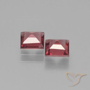 1.33 ct natürliche Scharlachrot Pyrop-Granat-Edelsteine, Quadrat, VVS-VS