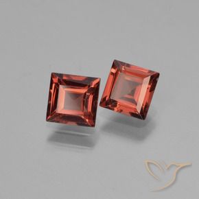 1.60 ct natürliche Scharlachrot Pyrop-Granat-Edelsteine, Quadrat, VVS