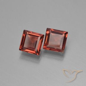 1.43 ct natürliche Mittel-Dunkelrot Pyrop-Granat-Edelsteine, Quadrat, VVS