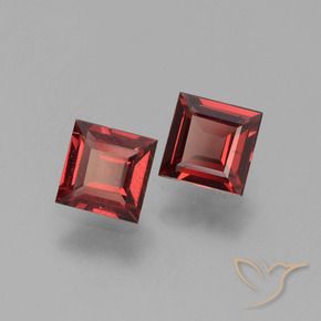 1.46 ct natürliche tiefrot Pyrop-Granat-Edelsteine, Quadrat, VS