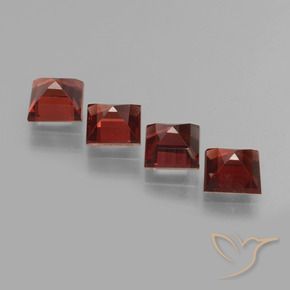 3.22 ct natürliche dunkelrot Pyrop-Granat-Edelsteine, Quadrat, VS