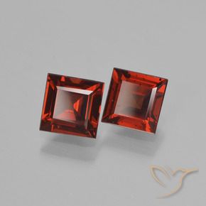 1.55 ct natürliche dunkelrot Pyrop-Granat-Edelsteine, Quadrat, VVS-VS