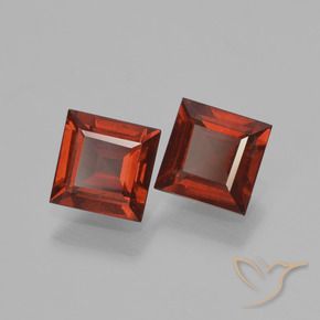 1.41 ct natürliche dunkelrot Pyrop-Granat-Edelsteine, Quadrat, VS