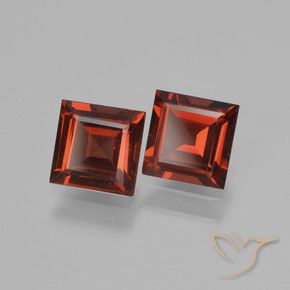 1.43 ct natürliche Tiefes Blutrot Pyrop-Granat-Edelsteine, Quadrat, VVS-VS