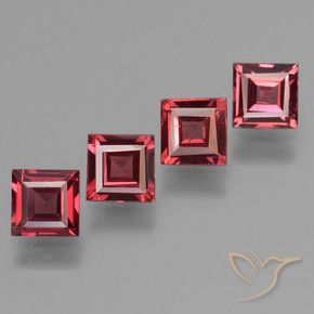 2.68 ct natürliche Rosaig-rot Pyrop-Granat-Edelsteine, Quadrat, VS