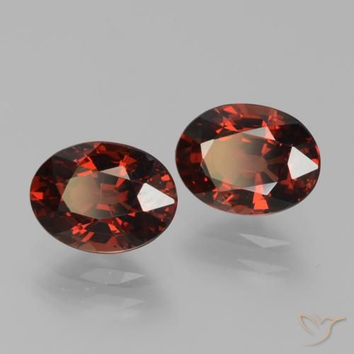 3.45 ct natürliche dunkelrot Pyrop-Granat-Edelsteine, Oval, VVS-VS