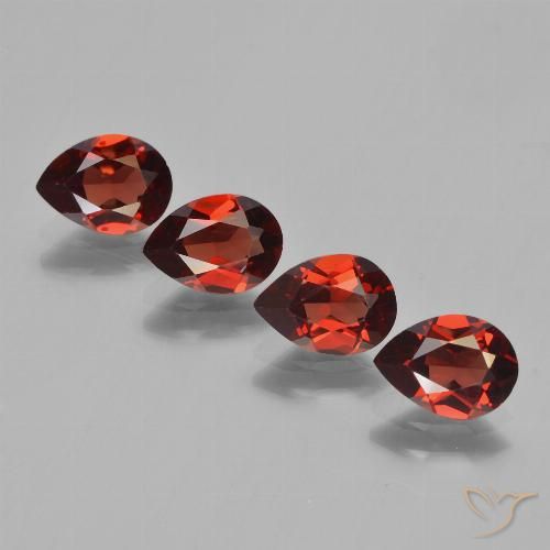 3.36 ct natürliche Johannisbeere Rot Pyrop-Granat-Edelsteine, Birnenform, VVS-VS