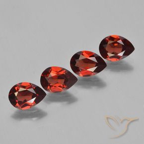 3.36 ct natürliche Johannisbeere Rot Pyrop-Granat-Edelsteine, Birnenform, VVS-VS