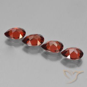 3.36 ct natürliche Johannisbeere Rot Pyrop-Granat-Edelsteine, Birnenform, VVS-VS