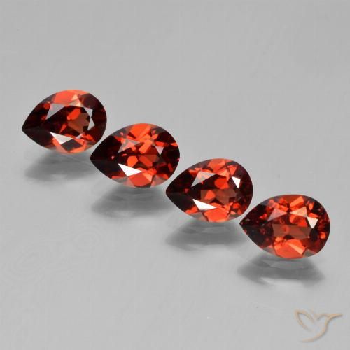 3.34ctw Natürlicher Johannisbeere Rot Pyrop-Granat, Birnenform, VS