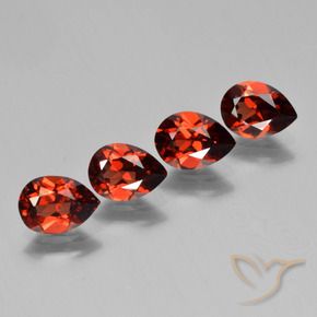 3.34 ct natürliche Johannisbeere Rot Pyrop-Granat-Edelsteine, Birnenform, VS