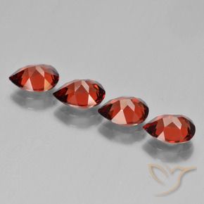 3.34 ct natürliche Johannisbeere Rot Pyrop-Granat-Edelsteine, Birnenform, VS