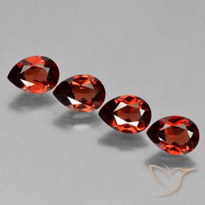 3.43 ct natürliche Mittelrot Pyrop-Granat-Edelsteine, Birnenform, VVS-VS