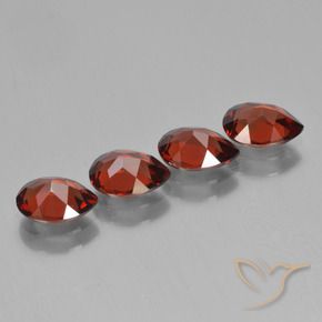 3.43 ct natürliche Mittelrot Pyrop-Granat-Edelsteine, Birnenform, VVS-VS