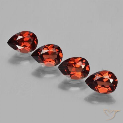 3,53 ct natürliche roter Pyrop-Edelsteine, Birnenform, VVS-VS