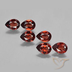 4.44 ct natürliche dunkelrot Pyrop-Granat-Edelsteine, Birnenform, VVS-VS