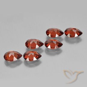 4.44 ct natürliche dunkelrot Pyrop-Granat-Edelsteine, Birnenform, VVS-VS