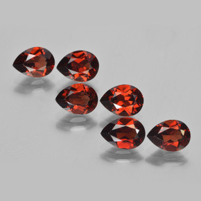 5,47 ct natürliche roter Pyrop-Edelsteine, Birnenform, VVS-VS