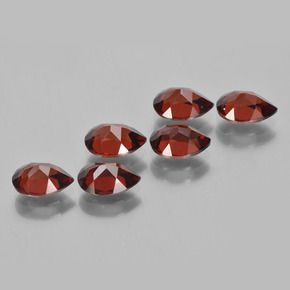 5,47 ct natürliche roter Pyrop-Edelsteine, Birnenform, VVS-VS